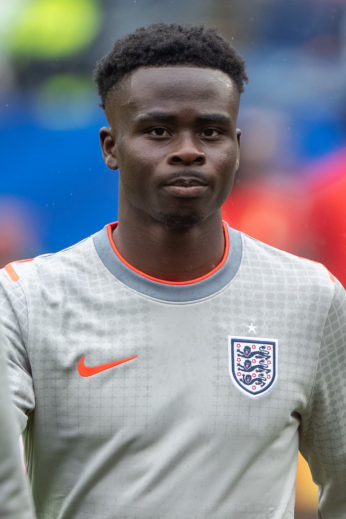 Bukayo Saka in an England shirt
