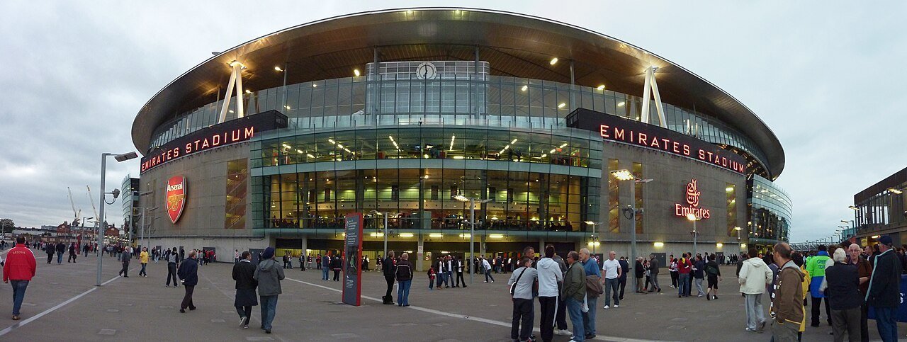 Fans outside Emirates Stadium in London before a match